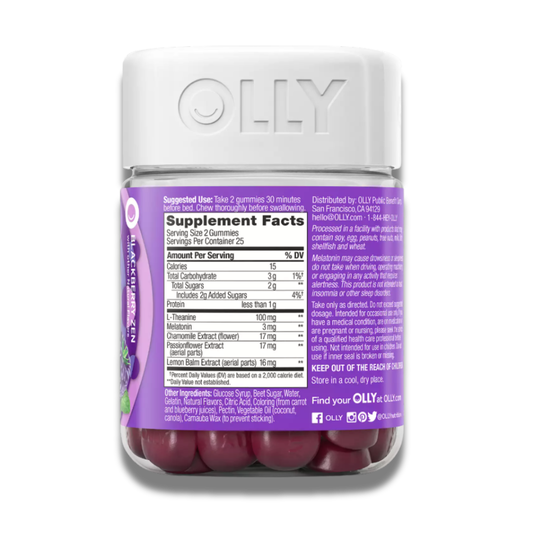 OLLY SLEEP MELATONINA, L-THEANINA & BONICALS